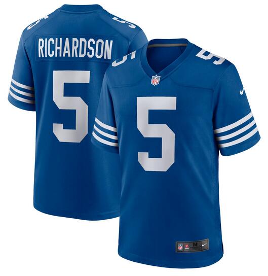 Men Indianapolis Colts 5 Anthony Richardson Nike Royal Indiana Nights Alternate Game NFL Jersey